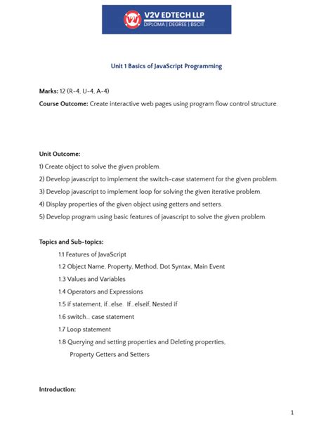 Image result for Basics of JavaScript PDF