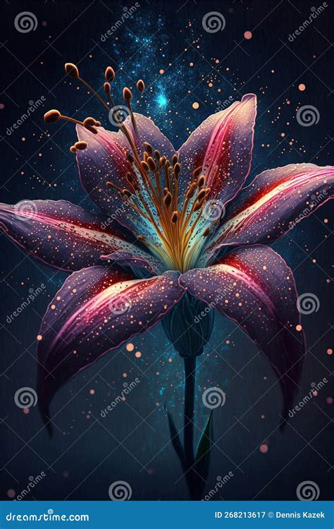 Blue Stargazer Lily Tattoo