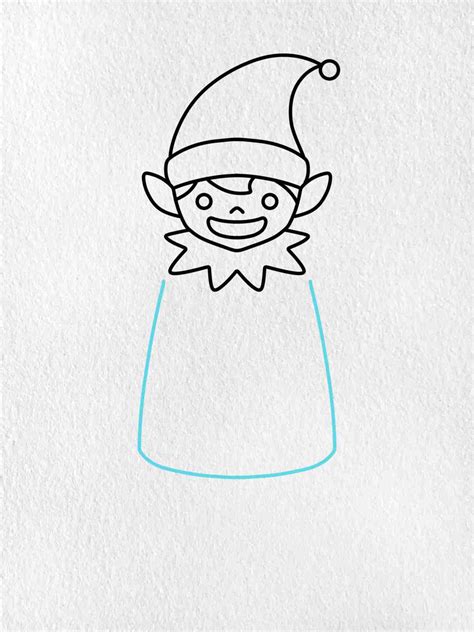 Easy Christmas Elf Drawing - HelloArtsy