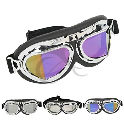 FidgetGear Silver Frame Aviator Pilot Cruiser Motorcycle Scooter ATV ...