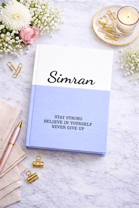 Customized Dual Blue Notebook | Name & Quote – Stay Noted Creations ...