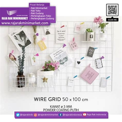 WIREMESH TANPA BINGKAI 50X100 CM | RAK MINIMARKET TOKO DISPLAY ...