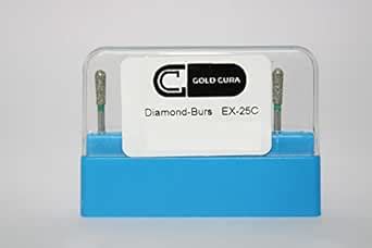 Gold Cura Dental Diamond Bur | Green Coarse Cutting Bur (EX-25C ...