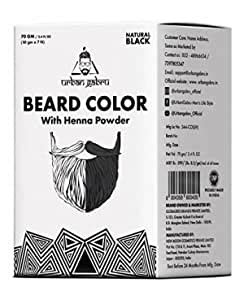 Buy UrbanGabru Beard Color for Men with Henna Powder 70g - Black | No ...