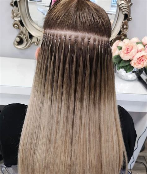 Root stretch using 18” Nanobond®️extensions in shade ‘Bergen Blonde ...