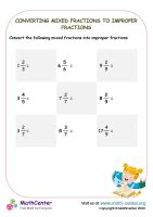 Converting improper fractions into mixed fractions | Worksheets | Math ...