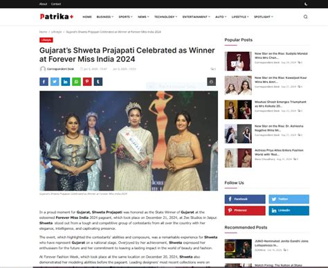 Miss Gujarat 2024 Winner | Shweta Prajapati | fsia Winner