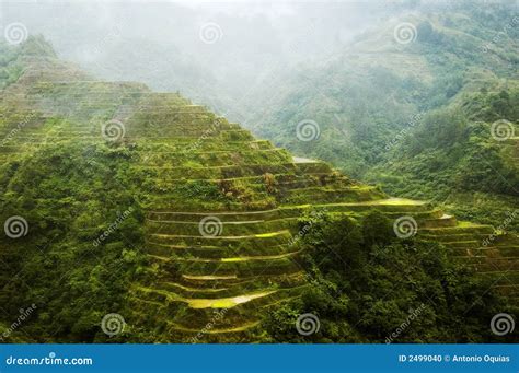Banaue Rice Terraces stock photo. Image of antique, blue - 2499040