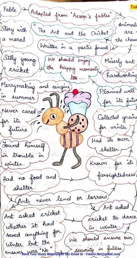 Mind map for the ant and the cricket - Brainly.in