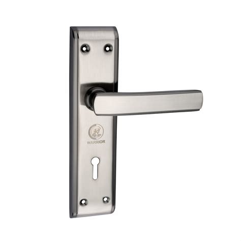 WARRIOR with Device Lars Black Silver Finish 7" Heavy Duty, Mortise ...