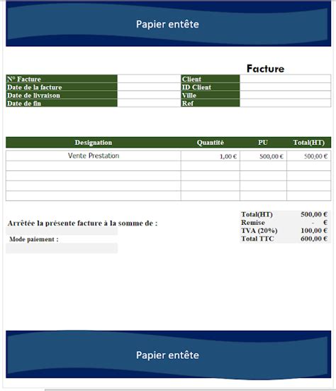 Facturation Sur Excel 的图像结果