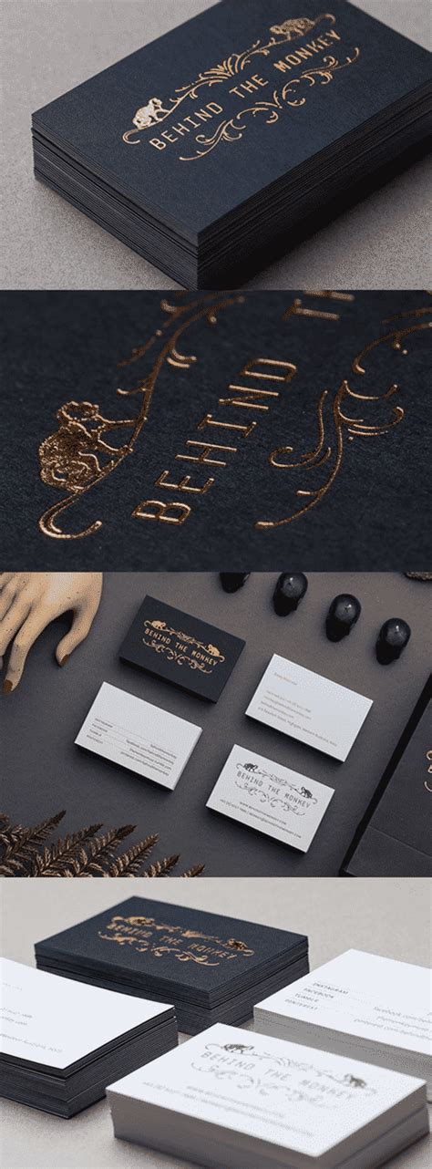 Gold Foil Business Card Design 的图像结果