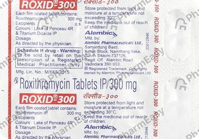 Roxid 300 MG Tablet (10): Uses, Side Effects, Price & Dosage | PharmEasy