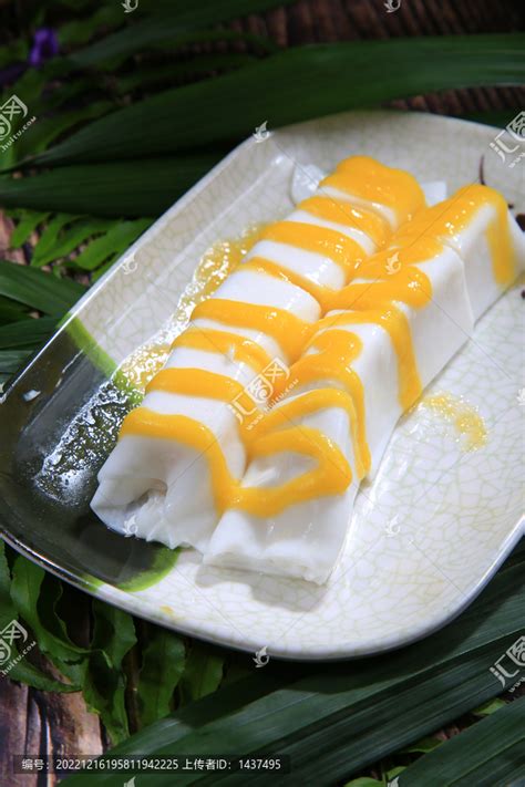 芒果肠粉,中国菜系,食品餐饮,摄影素材,汇图网www.huitu.com