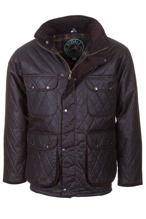 Mens Diamond Quilted Wax Jacket UK | Cotton Wax Jacket | Rydale