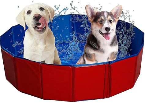 Foldable Pet Swimming Pool Red Portable Pet Pools Foldable Dog Pool ...
