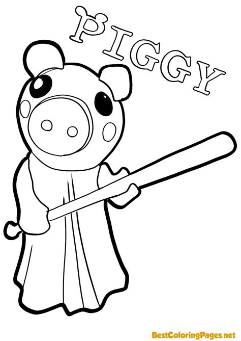 Piggy Colouring Pages