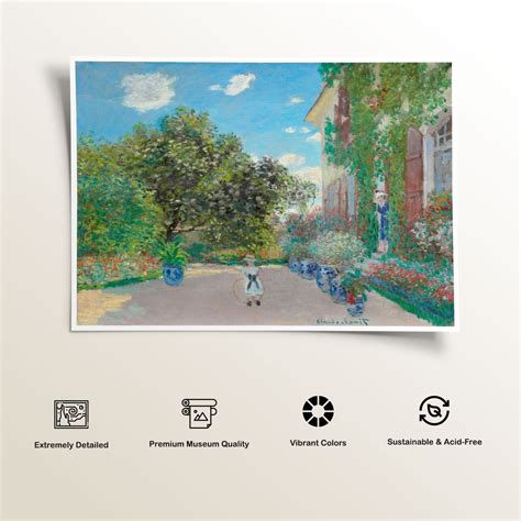 The Artists House at Argenteuil Painting & Wall Art Print by Claude ...