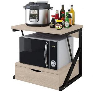 Indian Decor 35100 Kitchen Shelves Durable 2 Tier Wooden Storage Rack ...