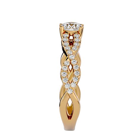 Sparkling Braid Lab Grown Diamond Solitaire Ring – ONYA