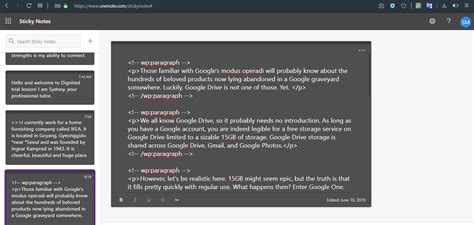 Accessing Sticky Notes From One Notes 的图像结果