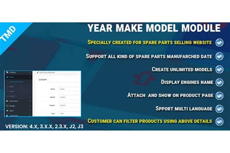 Opencart - Year Make Model