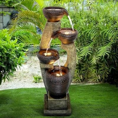 Chillscreamni 40 H Modern Outdoor Fountain - 4 Crocks Outdoor India | Ubuy