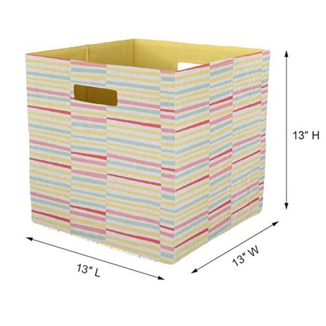 Real Simple Yellow Stripe Modular Storage Cube | At Home