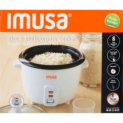 Customer Reviews: IMUSA Electric Rice Cooker with Spoon and Cup, 8 CUP ...