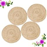 Buy Jute Braided Placemats |Side Table Mats|Best for Bed-Side Table ...