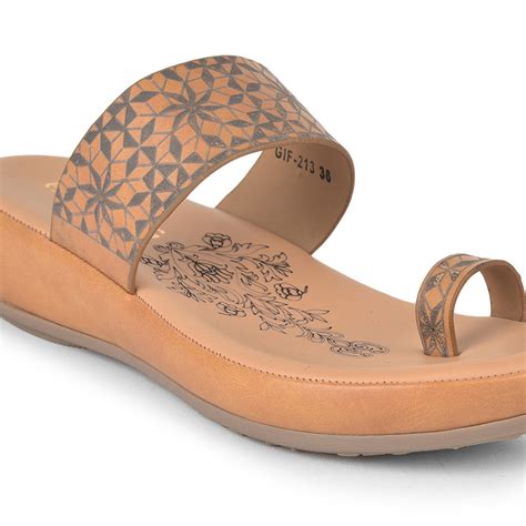 Buy Healers Comfort (Tan) Thongs For Ladies GIF-213 By Liberty