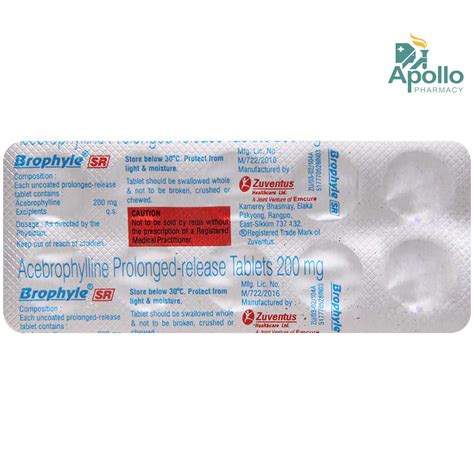 Brophyle SR Tablet 10's Price, Uses, Side Effects, Composition - Apollo ...