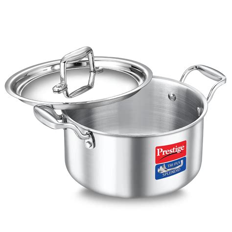 Buy Prestige 24cm/5.5L Tri-Ply Splendid Casserole| Gas and Induction ...