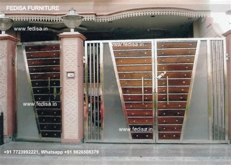 Main Gate Wall Design For Home Modern Iron Fence Designs Main Gate Lock ...