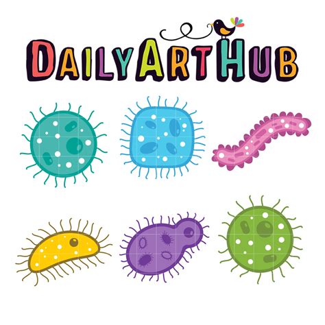 Virus and Bacteria Clip Art Set – Daily Art Hub // Graphics, Alphabets ...