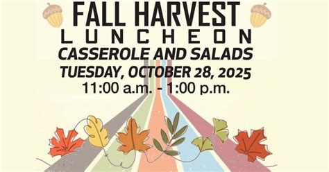 Fall Harvest Luncheon, Christ United Methodist Church, East Moline, 28 ...