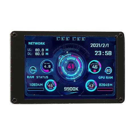 Computer Temp Monitor, 3.5 IPS USB Mini Screen, PC Sensor Panel Display ...
