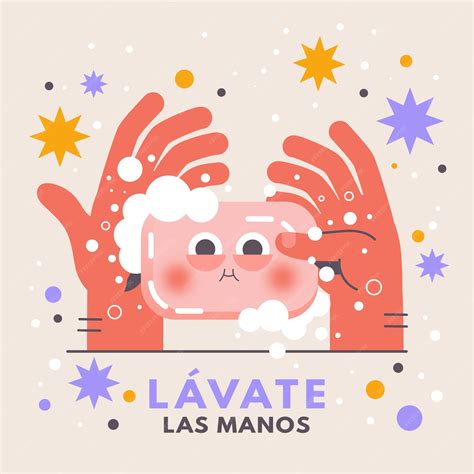 Lávate las manos en español | Vector Gratis