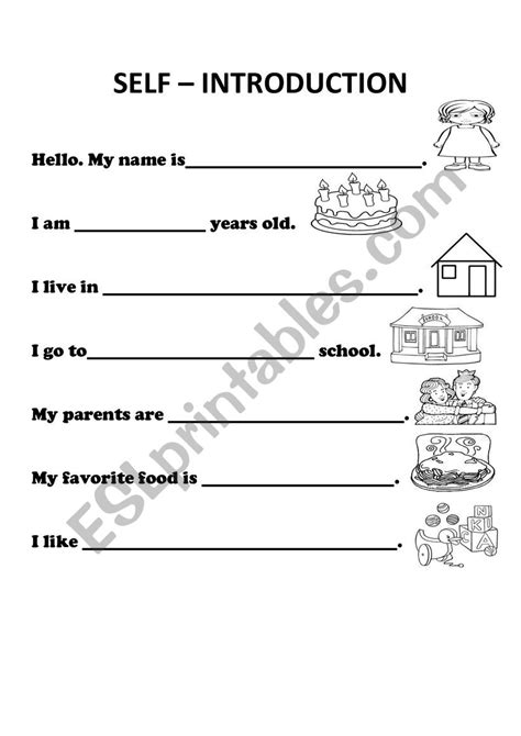 Image result for Introduction Worksheet
