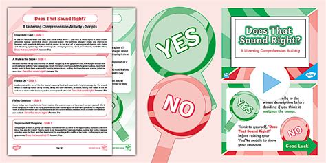 Listening Comprehension Activity