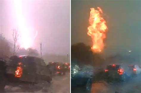 Lightning strike causes fireball to erupt alongside South Carolina ...