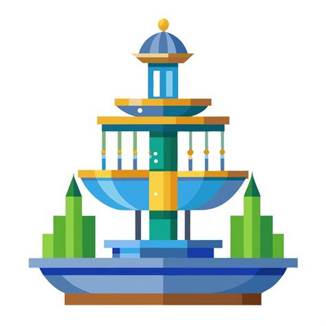 Vector design of a city drinking fountain urban refreshment and public ...