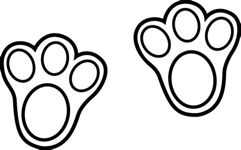 Bunny Paw Print Template - Printable Calendar Template