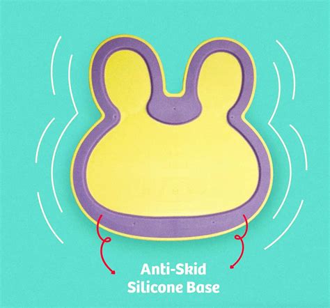 Buy Rabitat Hoppy Playte Anti Skid Stainless Steel Divided Plate, 6M ...