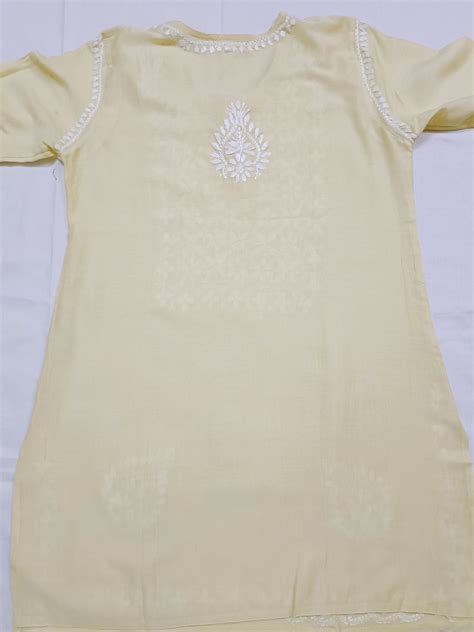 Chanderi Short Kurti – Label Aja Chikankari