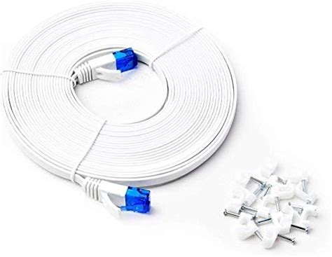 BlueRigger Cat 6 Ethernet Cable Flat Internet Network LAN Patch Cords ...