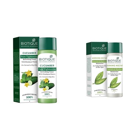 Buy Biotique Bio Cucumber Pore Tightening Toner, 120ml And Biotique Bio ...