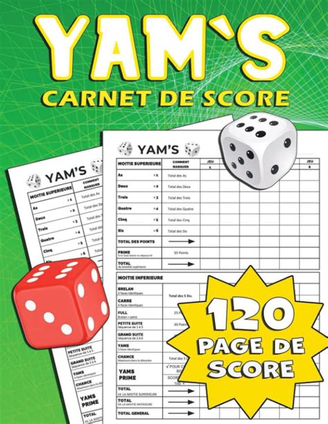 Buy Yam's Carnet De Scores: 120 Feuilles De Score Du Jeux Yams | Cahier ...