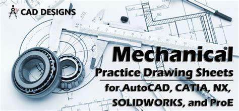 Mechanical PDF Practice Drawing Sheets for AutoCAD, CATIA, NX ...