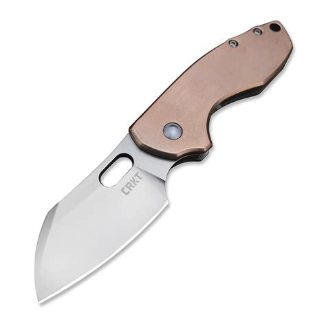 5311CU Outdoor Camping EDC Mini Folding Knife Brass Handle Survival Pocket Knife - Knives and ...